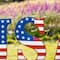 Glitzhome® 45" Patriotic America USA Yard Stake Set